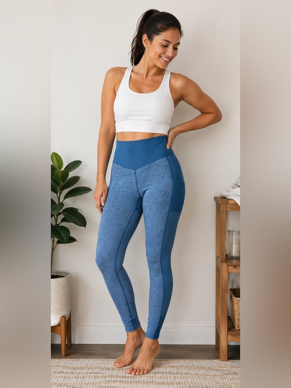 The North Face W Dune Sky Tight Ankle Leggings Shady Blue Heather UPF 40+